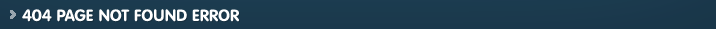 404 Page Not Found Error