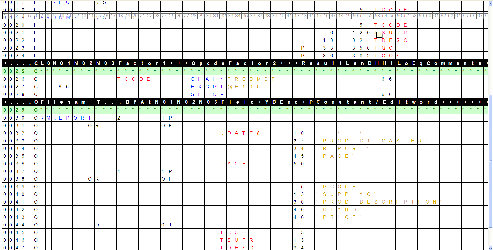 Rpgle Program Data Structure