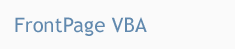 FrontPage VBA