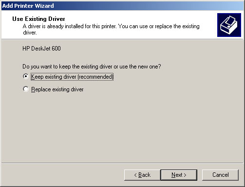 Use Existing Driver